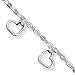 Sterling Silver 7inch Polished Dangling Cut - 7 inch