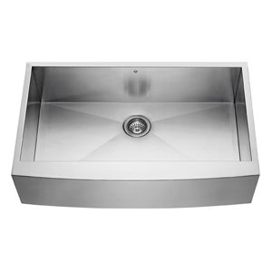 Vigo VG3620C Stainless Steel Kitchen Sinks 36 Apron Front Stainless Steel 16 Gauge Single Bowl Kitc