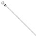14K White Gold Carded Cable Rope Chain Necklace - 24 Inch