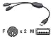 Tastatur/Maus USB-Adapter 4 Pins Typ A männlich / 2 PS/2 6 Pins weiblich (F5U119eaE)