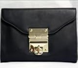 IMAGE OF ALEXIS HUDSON Santorini Envelope Clutch in Black