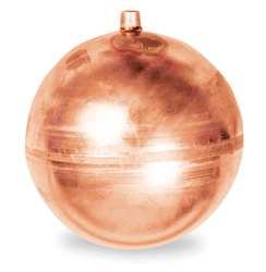 Industrial Grade 3FXE4 Float, 1/4-20, 6 In Dia, Copper
