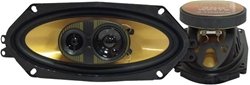 Pyramid 4108GS Bridgeless 3-Way 4" x 10" Speaker System (PAIR)