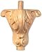 White River # CTB41-MA, Acanthus Corner Foot, 3-3/8W x 2-3/4D x 4½