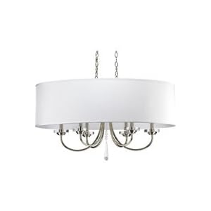 Progress Lighting P4431-104 Nisse 6-Light Chandelier in Polished Nickel - P4431- by Progress Lighting