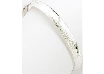 21RJ6HFnfKL Signature Diamond Cut Flex Bangle STERLING SILVER