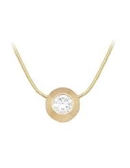 Modern Diamond Bezel Solitaire Pendant