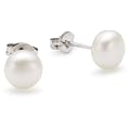 Nova Pearls Copenhagen Pendientes de Perla De Agua Dulce 7 - 7,5 mm
