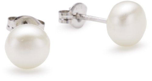 Produkt-Bild: Valero Pearls Valero Classics Damen-Ohrstecker 925 Sterlingsilber S&uuml;&szlig;wasser-Zuchtperlen wei&szlig; ca. 7,0-7,5 mm  178810