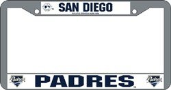 San Diego Padres Chrome License Plate Frame
