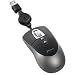 Targus 5-Button Laser Retractable Notebook Mouse - Mouse - laser - 5 button(s) - wired - USB - black, champagne silver