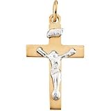 14K Yellow Gold Children's Crucifix Pendant