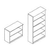 Mayline Corsica Series 5-Shelf Bookcase