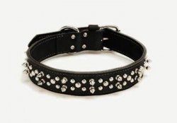 Harley Davidson Leather Spike Collar 1 1/2" x 28"