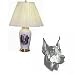 Porcelain Lamp with Doberman Pinscher