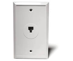 Recoton T23WHITE  Single Modular Wall Plate, White