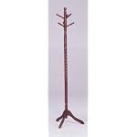 Twist Style Cherry Finish Wood Swivel Coat Rack Stand / Hall Tree