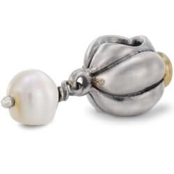 Buy Authentic Pandora Jewelry Silver 14k Yellow Gold Dangle Blooming Charm with Cubic Zerconium and...