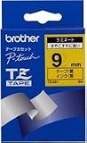 BROTHER TZテープ TZ-621 ラミネートテープ(黄地/黒字) 9mm