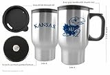 Kansas Jayhawks 16 oz. Stainless Steel Travel Mug (Set of Two)