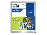 Epson T048B40 ink inkjet cartridge X 3 comprising T0485 Light Cyan, T0486 Light Magenta, T0484 Yellow
