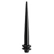 6 Gauge Black Uv Acrylic Straight Taper