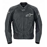 ALPINESTARS STAGE PERFORATED LEATHER JACKET BLACK 48 3100561048