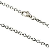 【シルバーチェーン】 あずきチェーン 白仕上げ 幅2mm メンズ&レディース cenote-c0001
