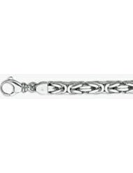 7mm White Gold Bizantina (Byzantine) Chain 26"