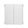 HON 38000 Series Flipper Doors - 16" Height x 36" Width - 2 Door - Radius Edge - Steel - Light Gray