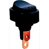 SPST Automotive Rocker Switch w/Amber LED 12V