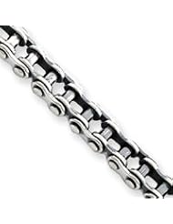 Sterling Silver Antiqued Bike Chain Link Bracelet