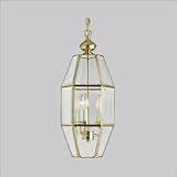 Progress Lighting Polished Brass Clear Beveled Three-Light Pendant