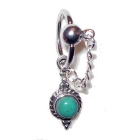 Genuine Turquoise Belly Button Ring Captive Style