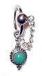 Genuine Turquoise Belly Button Ring Captive Style