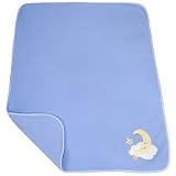 Lambs & Ivy Goodnight Star Blue Fleece Blanket with Applique