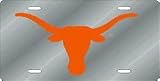 Texas Longhorns Silver Laser Cut License Plate