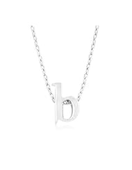 Silvertone Initial B Pendant Necklace