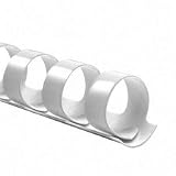 Plastic Binding, 1/2Diameter, 85-Sht Cap, 25/BX, White (GBC4090031)