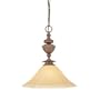 Thomas Lighting M2686-45 One Light Pendant, Artisan Bronze Finish with Hand Painted Parachment Glass