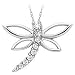 10kt. White Gold, 1/6 ct. tw. Diamond Dragonfly Pendant
