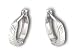 14kt White Gold Diamond Cut Huggie Hoop Earrings