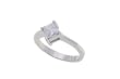 Sterling Silver Polished Princess Cut CZ Ring