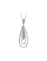 CleverEves 14K White & Rose Gold 1 1/6 Cttw Diamond Pendant