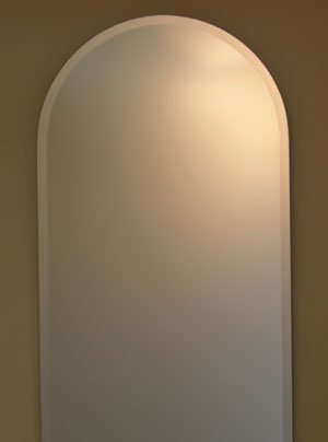 JHAインテリアミラー 半円W400×Ｈ1200(面取り)【壁掛け用】（送料込み) 