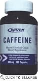 Caffeine 200 mg, 100 caps