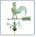 Antiqued Copper Rooster Weathervane