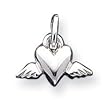 Sterling Silver Heart w/Wings Charm Sterling Silver Heart w/Wings Charm