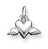 Sterling Silver Heart w/Wings Charm