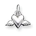 Sterling Silver Heart w/Wings Charm